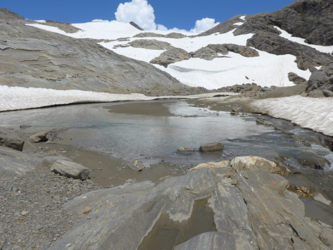 Grossglockner Schnee Fels Wasser